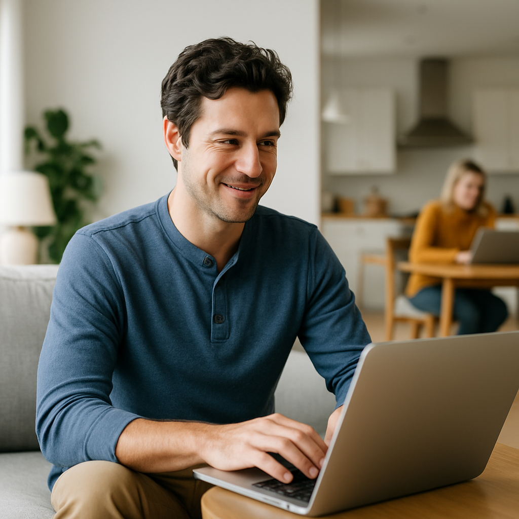 Family enjoying reliable EarthLink internet at home